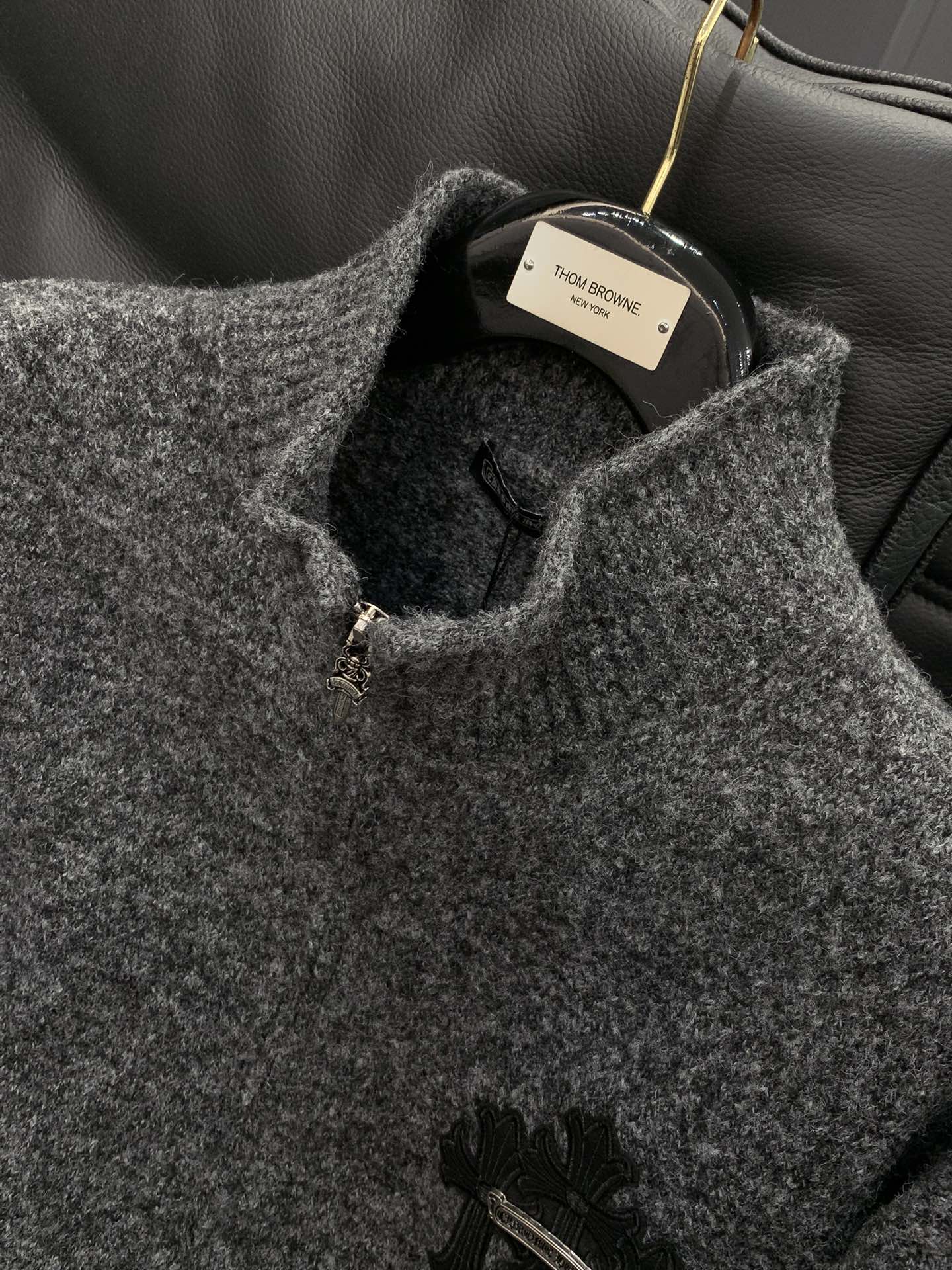 ，Chrome Hearts 克罗心，2025冬季新品，专柜同步有售，原单狠货，时尚休闲针织开衫毛衣，采