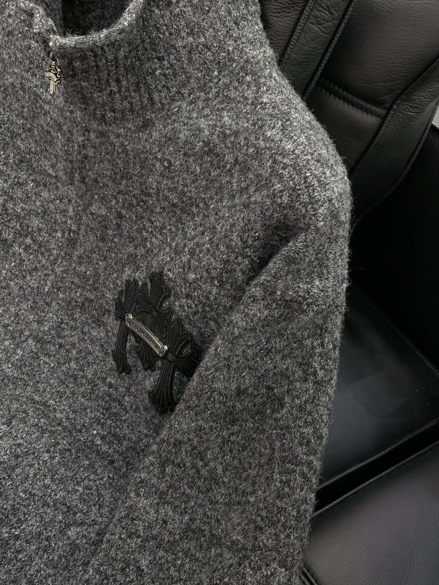 ，Chrome Hearts 克罗心，2025冬季新品，专柜同步有售，原单狠货，时尚休闲针织开衫毛衣，采