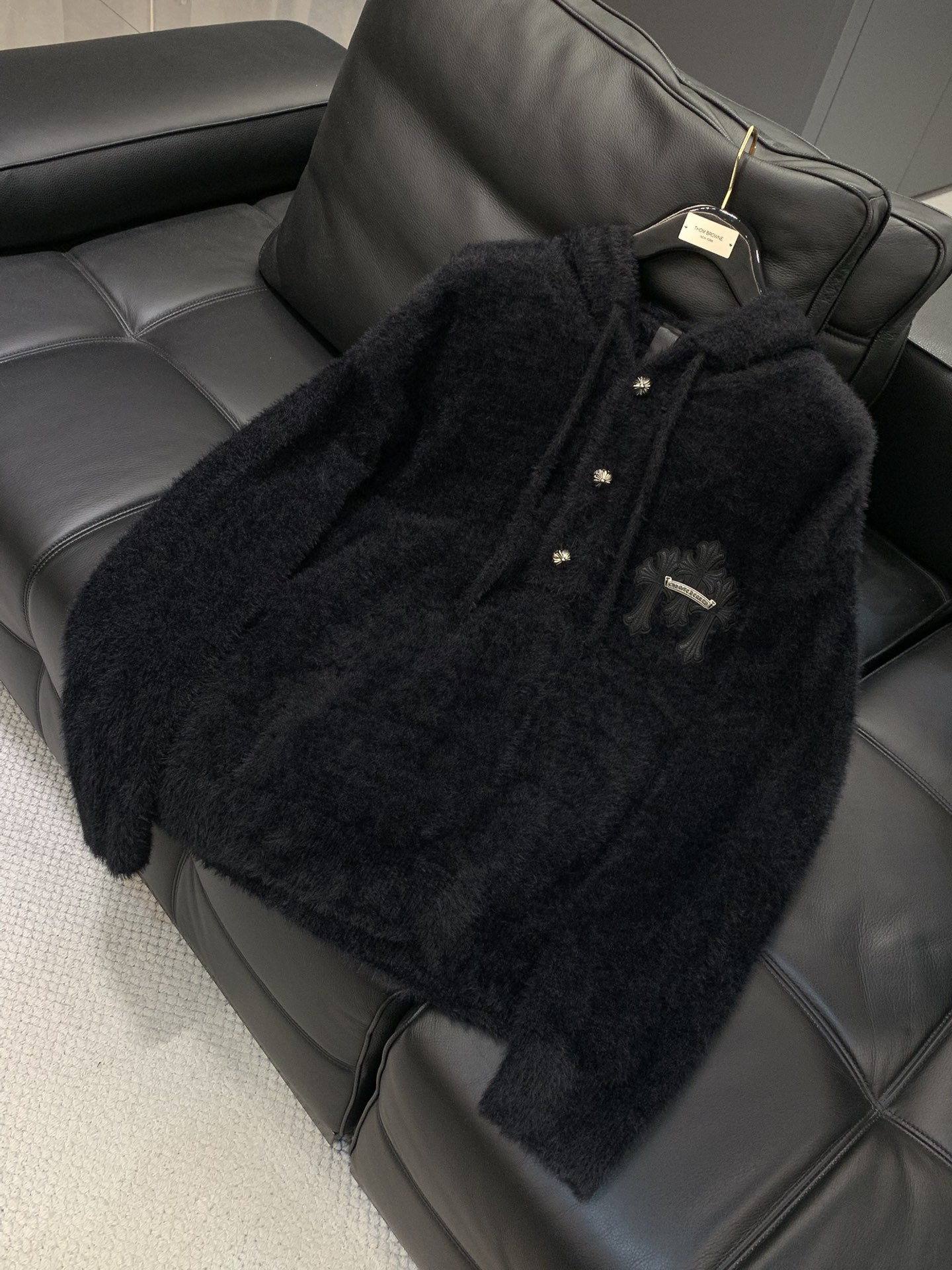 ，Chrome Hearts 克罗心，2025冬季新品，专柜同步有售，原单狠货，时尚休闲连帽针织毛衣，采