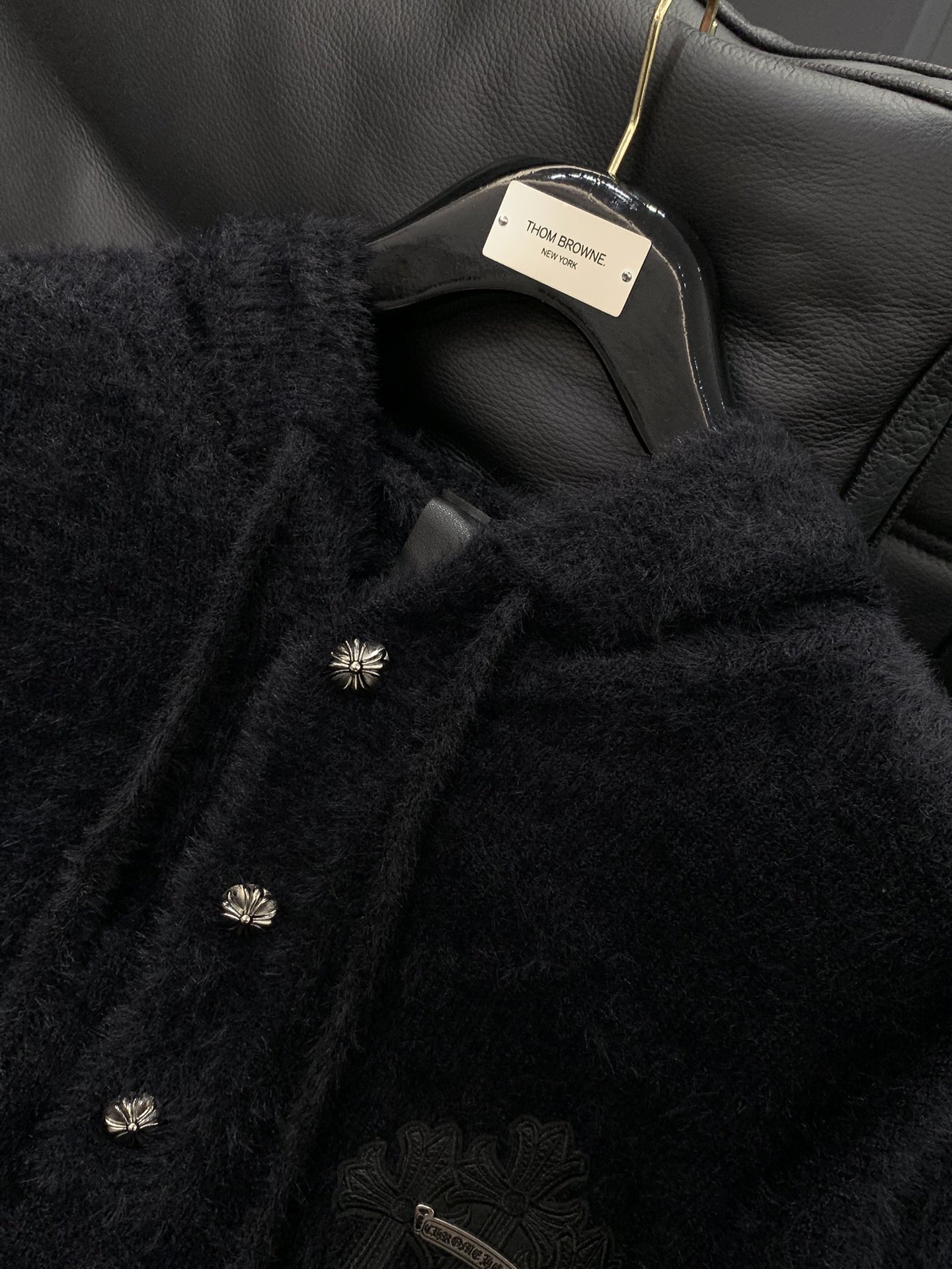 ，Chrome Hearts 克罗心，2025冬季新品，专柜同步有售，原单狠货，时尚休闲连帽针织毛衣，采