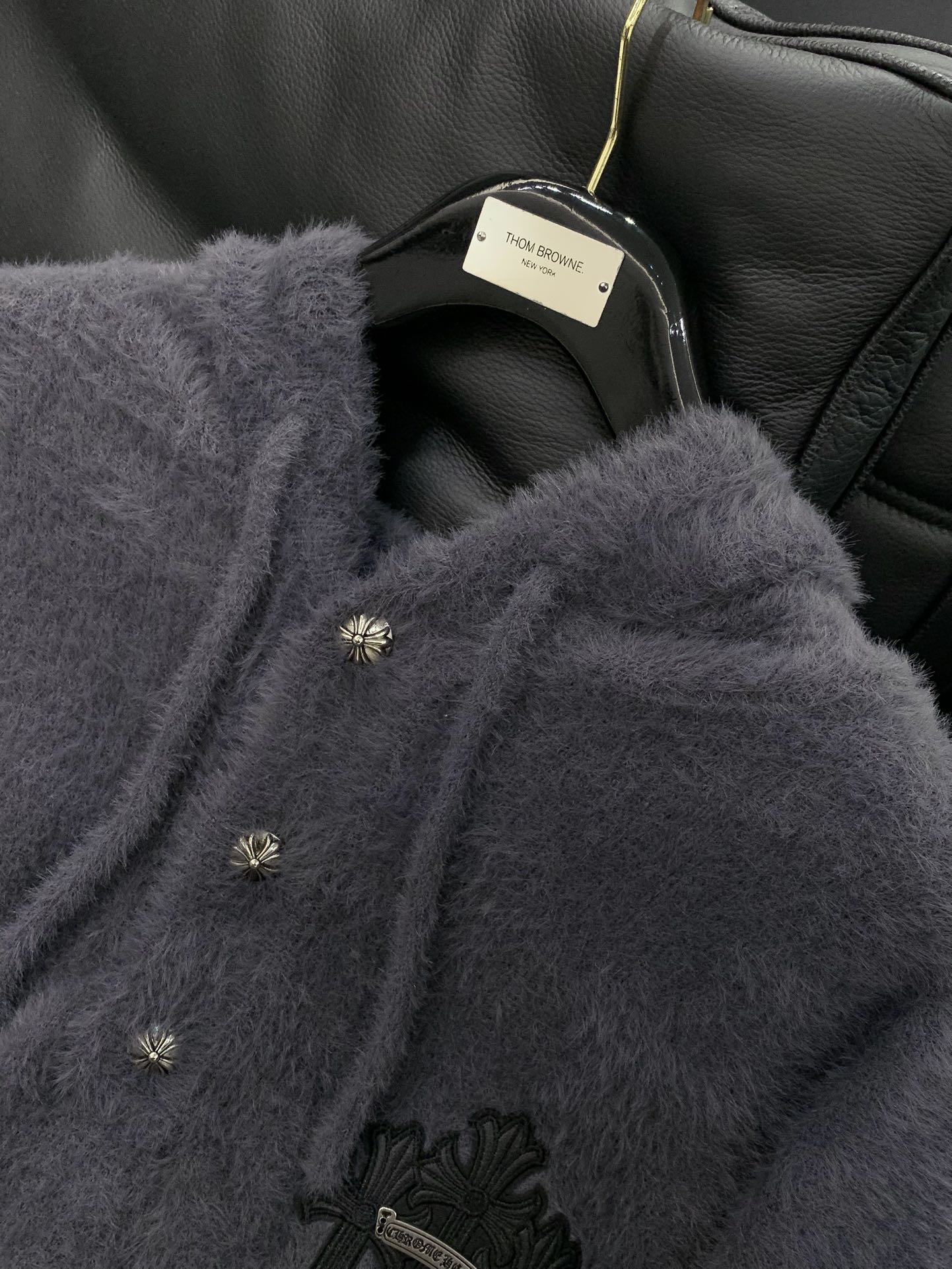 ，Chrome Hearts 克罗心，2025冬季新品，专柜同步有售，原单狠货，时尚休闲连帽针织毛衣，采