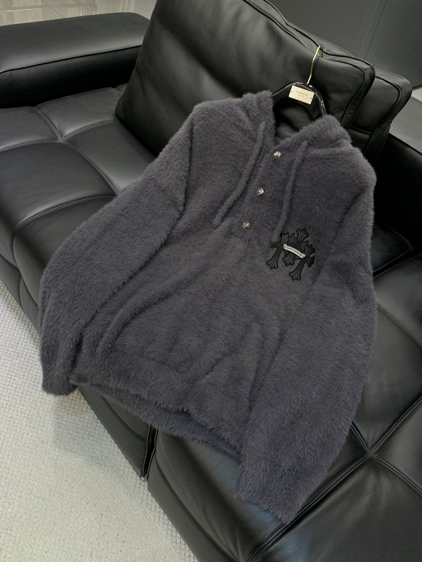 ，Chrome Hearts 克罗心，2025冬季新品，专柜同步有售，原单狠货，时尚休闲连帽针织毛衣，采