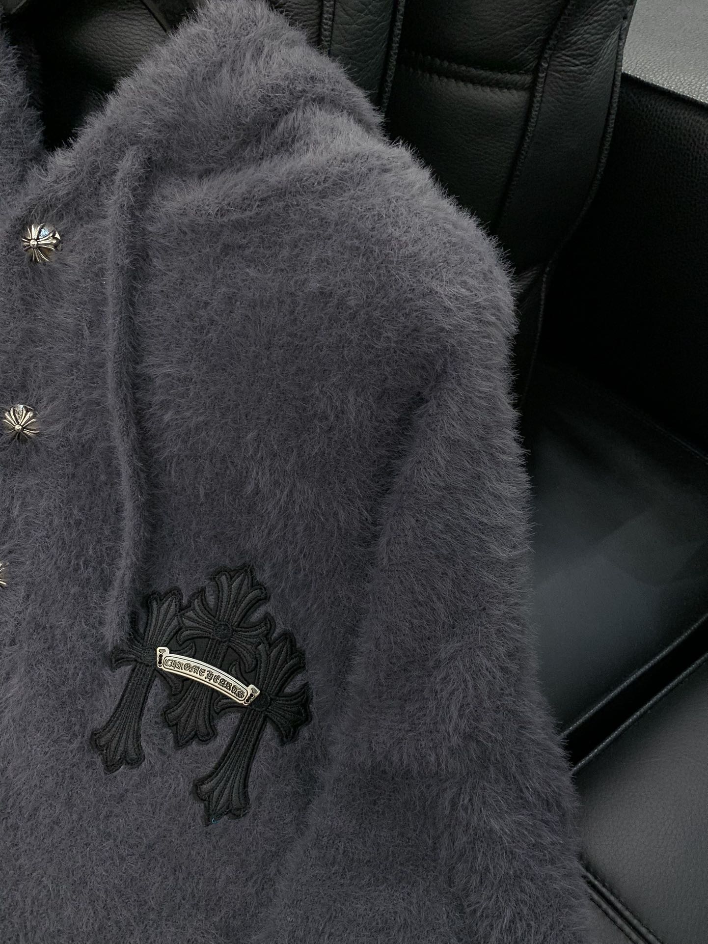 ，Chrome Hearts 克罗心，2025冬季新品，专柜同步有售，原单狠货，时尚休闲连帽针织毛衣，采