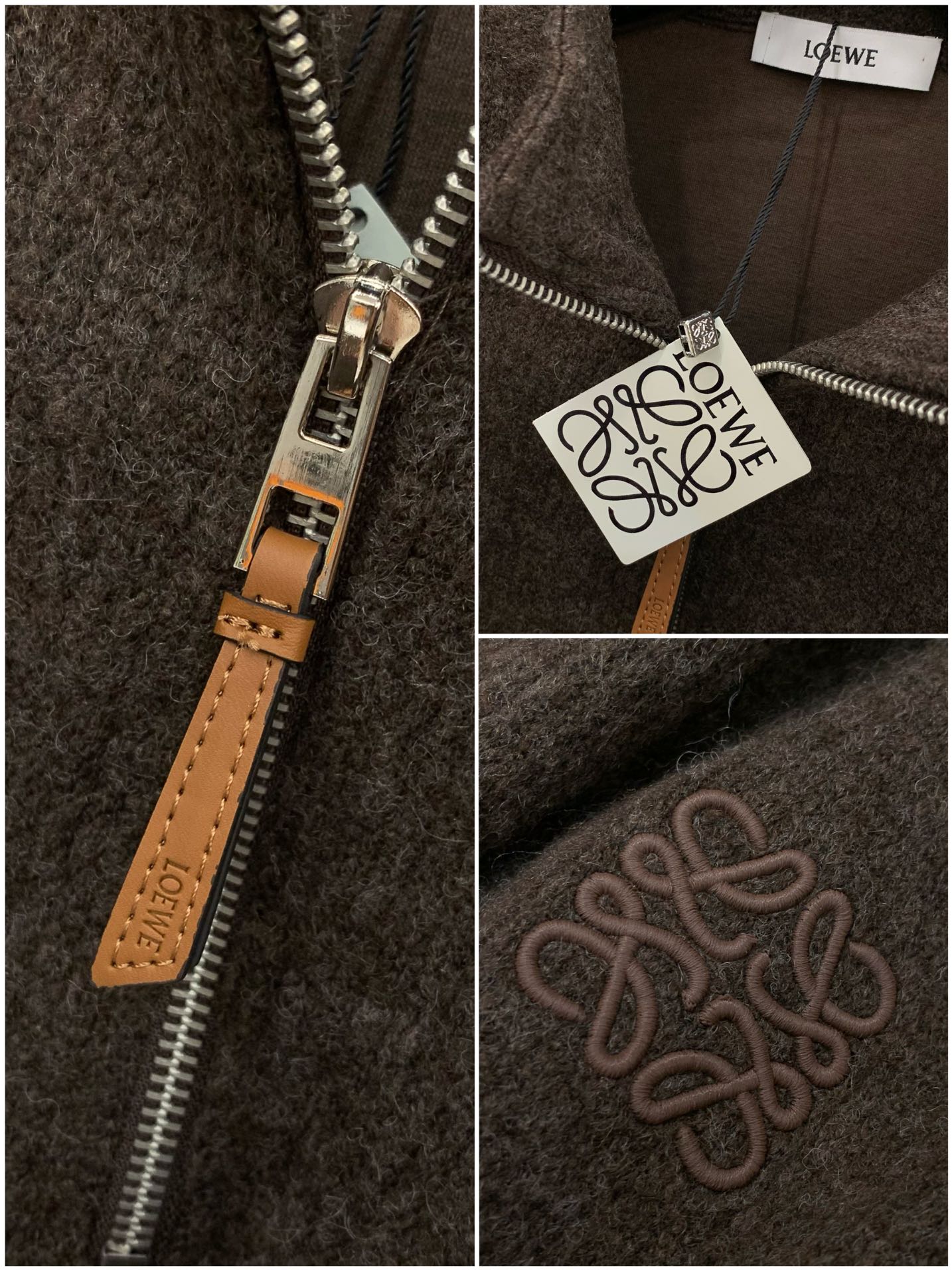 ，Loewe 罗意威，2025冬季最新款，专柜同步有售，原单狠货，时尚休闲针织半高领毛衣，上身很有特点！