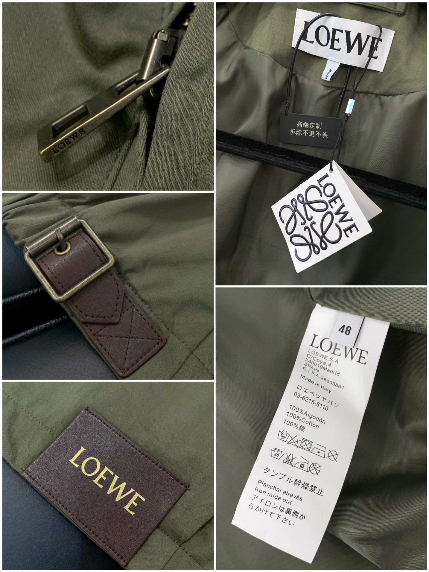 ，Loewe 罗意威，2025秋季最新款，专柜同步有售，原单狠货，时尚休闲翻领夹克外套，上身很有特点！吸