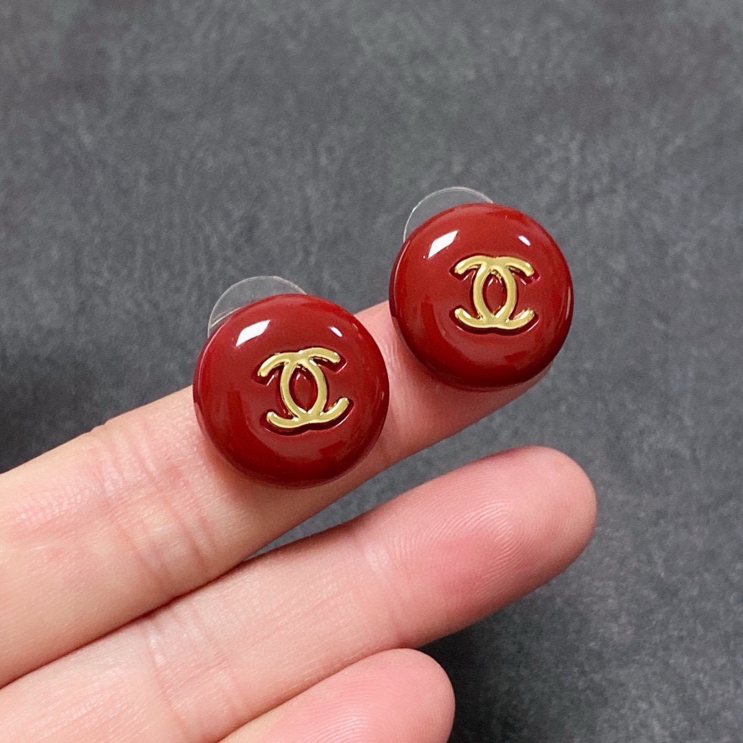 Chanel 小香 Chanel 最高代购级别 新年红耳钉 925纯银 针 、最高代购级别 小公举 人士必须拥有