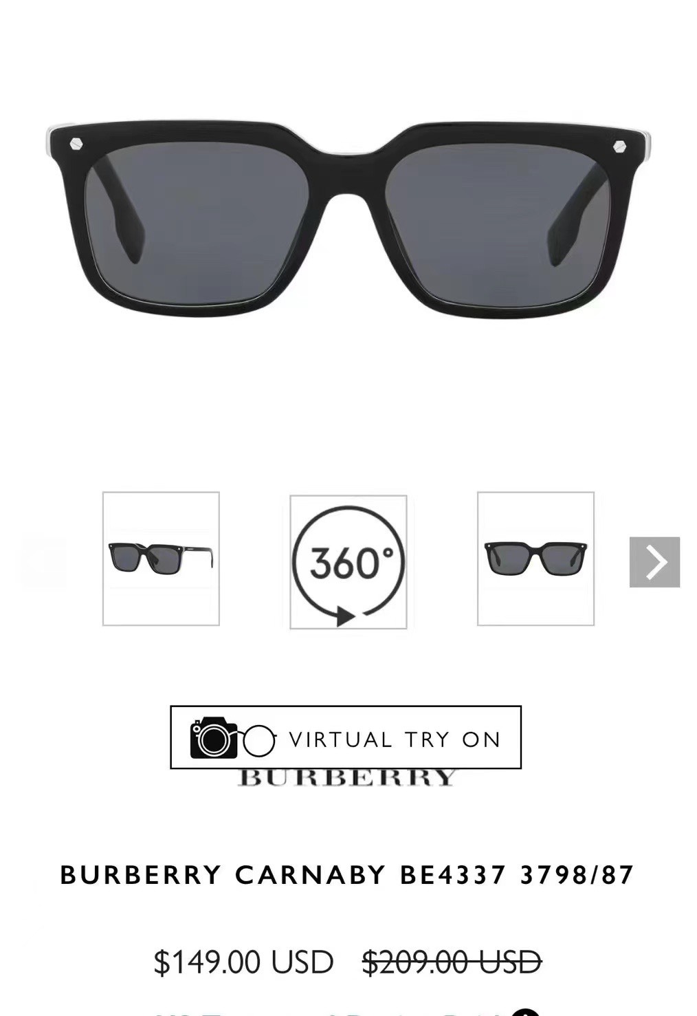 ‼️ 官网图 BURBERR*⭐️⭐️⭐️MODEL：BE4337 ⭐️⭐️⭐️SIZE：56口19-1