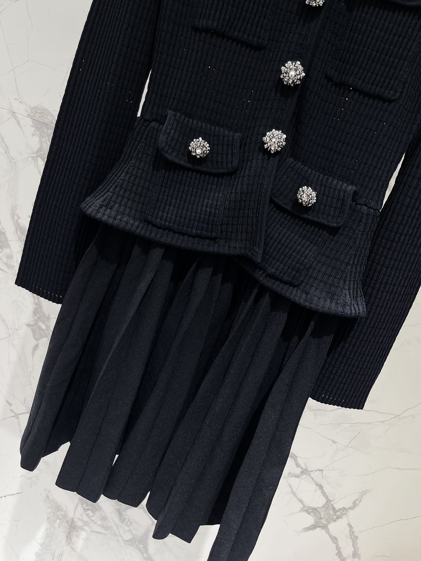 self-portrait Women 𝘀𝗲𝗹𝗳-𝗽𝗼𝗿𝘁𝗿𝗮𝗶* sp Early Spring New Classic Black Thousand Gold Style Knitted Dress — photo 6