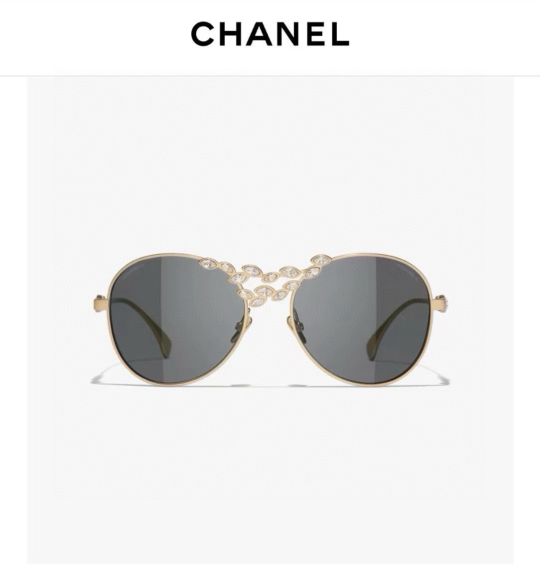 ‼️ 官网图 原版原单 Chanel 香奈儿24麦穗金属飞行太阳眼镜 CH9566 官网同步 到货