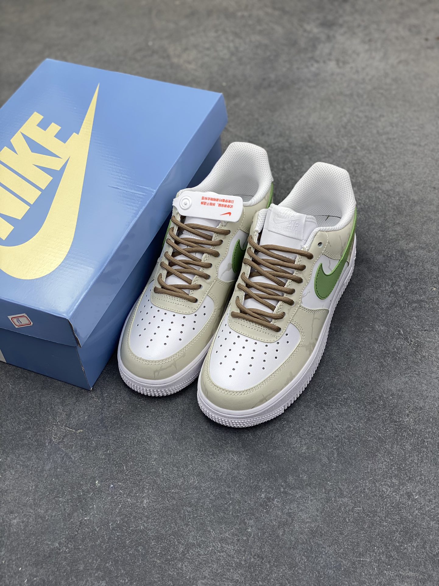 图片[8]-Nike Air Force 1 Low’07 棕绿序章 空军一号低帮休闲板鞋 定制皮料 原厂3D打印 定制鞋盒 原楦原纸板 纯正空军版型 内置全掌气垫 货号：ZH0316-130 尺码：36 36.5 37.5 38 38.5 39 40 40.5 41 42 42.5 43 44 44.5 45-选品中心
