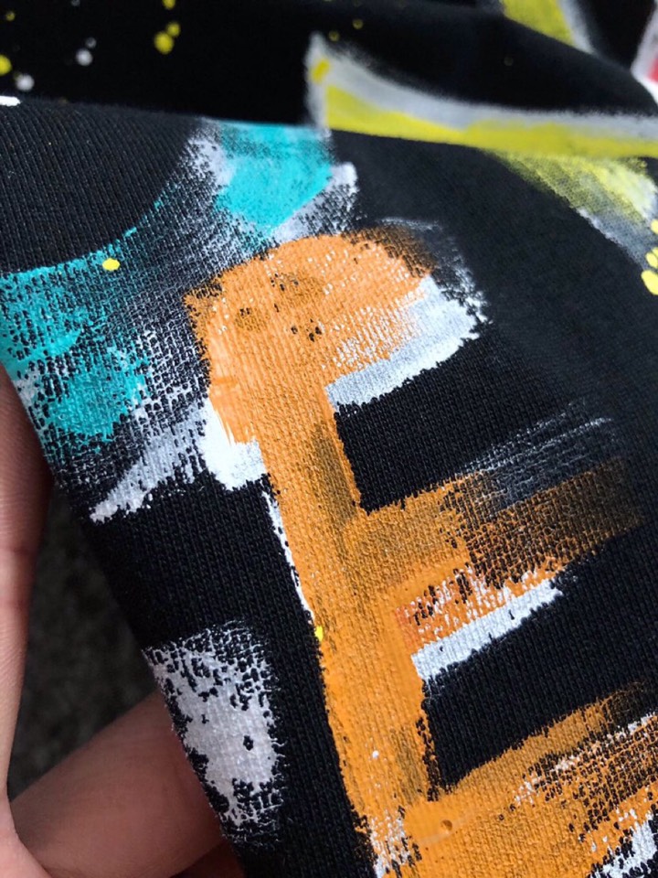 LOEWE 罗意威 最新最顶级多彩se手绘款质感短袖圆领T恤，款短袖，顶级纯棉品质原单短袖，顶级制作工艺