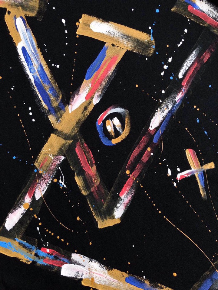 Louis Vuitton 路易威登 lv 驴牌最新最顶级多彩se手绘款质感短袖圆领T恤，款短袖，顶级纯