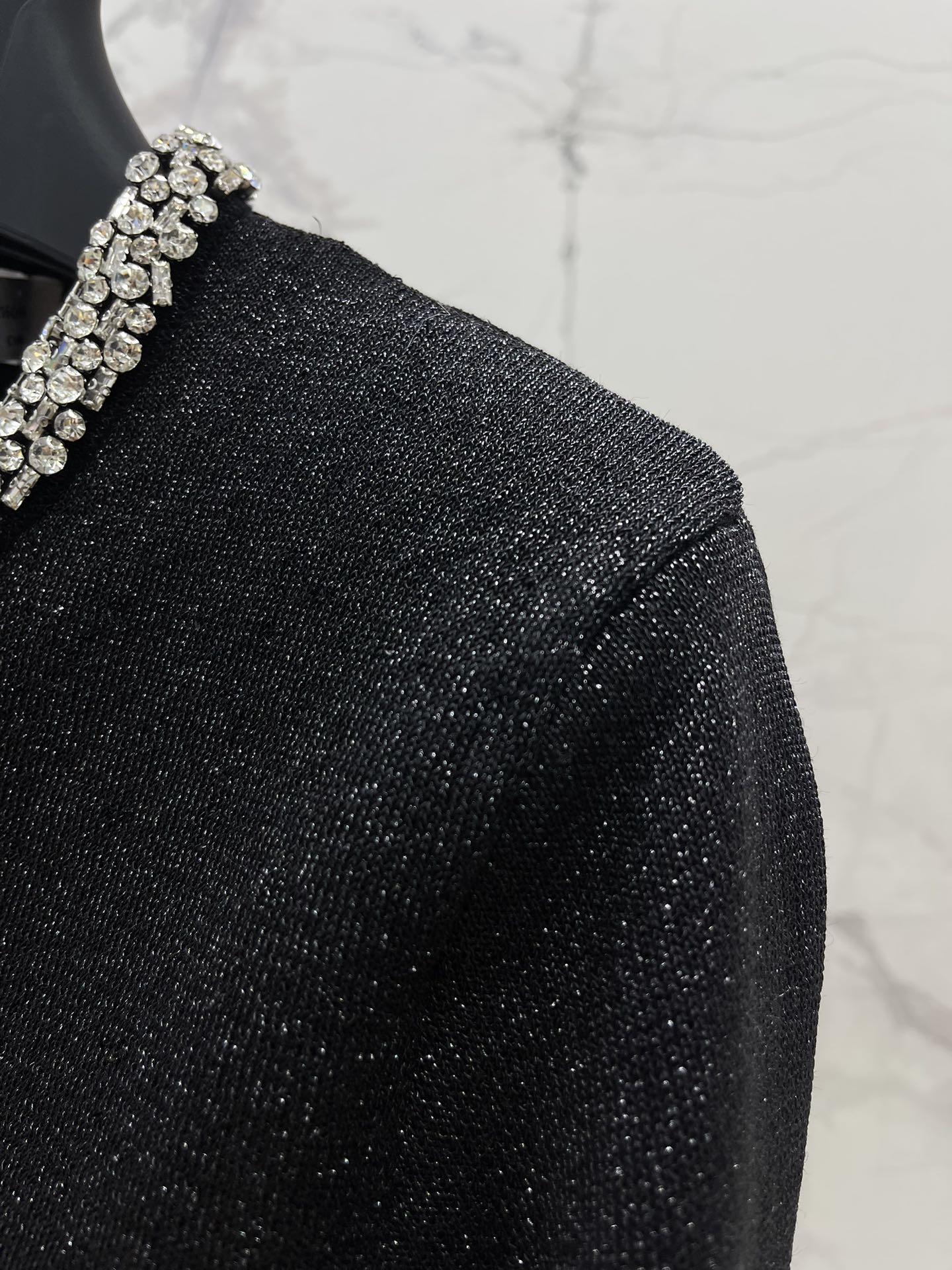 self-portrait Women 𝘀𝗲𝗹𝗳-𝗽𝗼𝗿𝘁𝗿𝗮𝗶* sp classic black diamond embellished bell sleeve knitted sweater jacket — photo 4