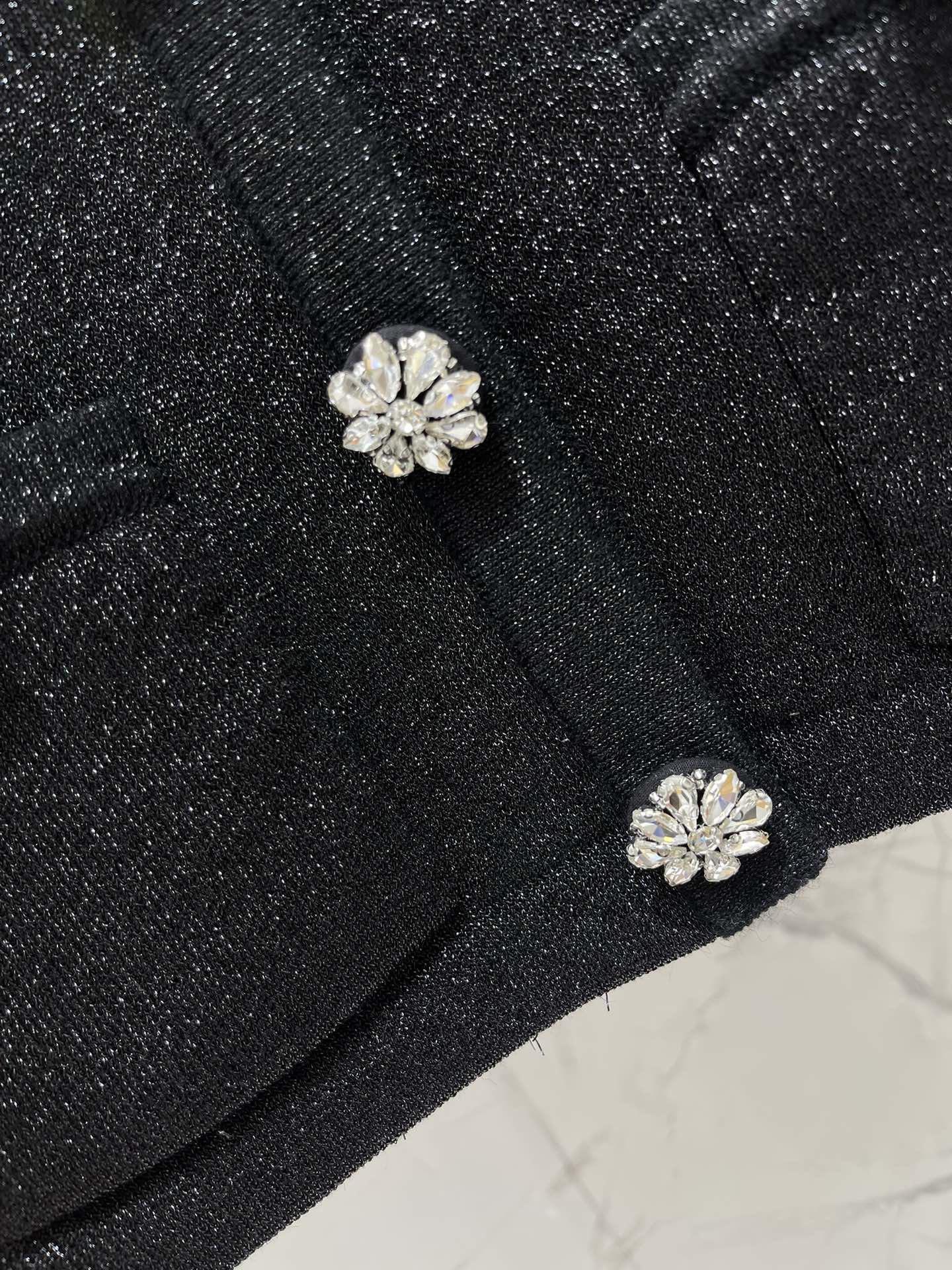 self-portrait Women 𝘀𝗲𝗹𝗳-𝗽𝗼𝗿𝘁𝗿𝗮𝗶* sp classic black diamond embellished bell sleeve knitted sweater jacket — photo 7