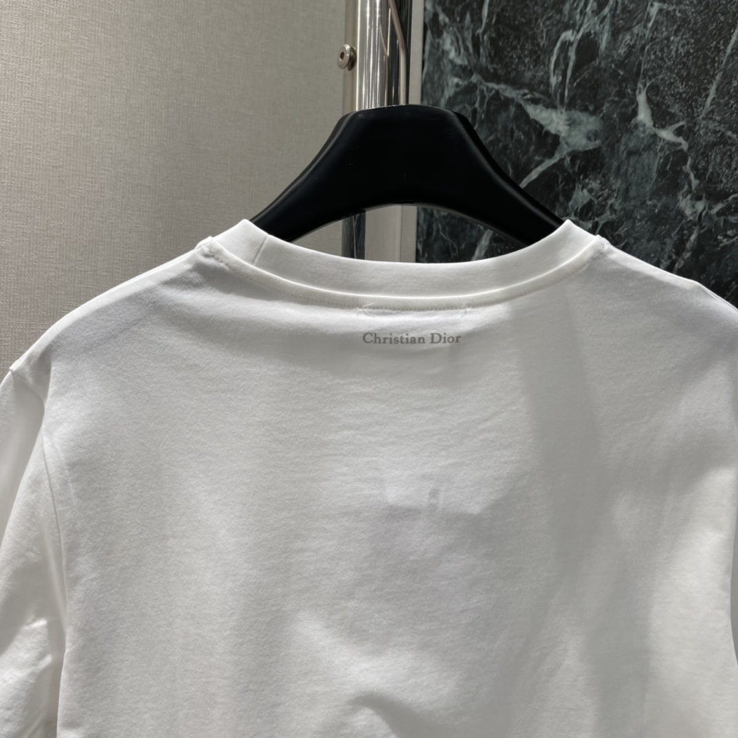 Ｄ家 25秋冬新款 建筑植物印花短袖T恤 正面复古建筑+植物印花 艺术感满满辨识度超高 搭配纱裙，牛仔裤