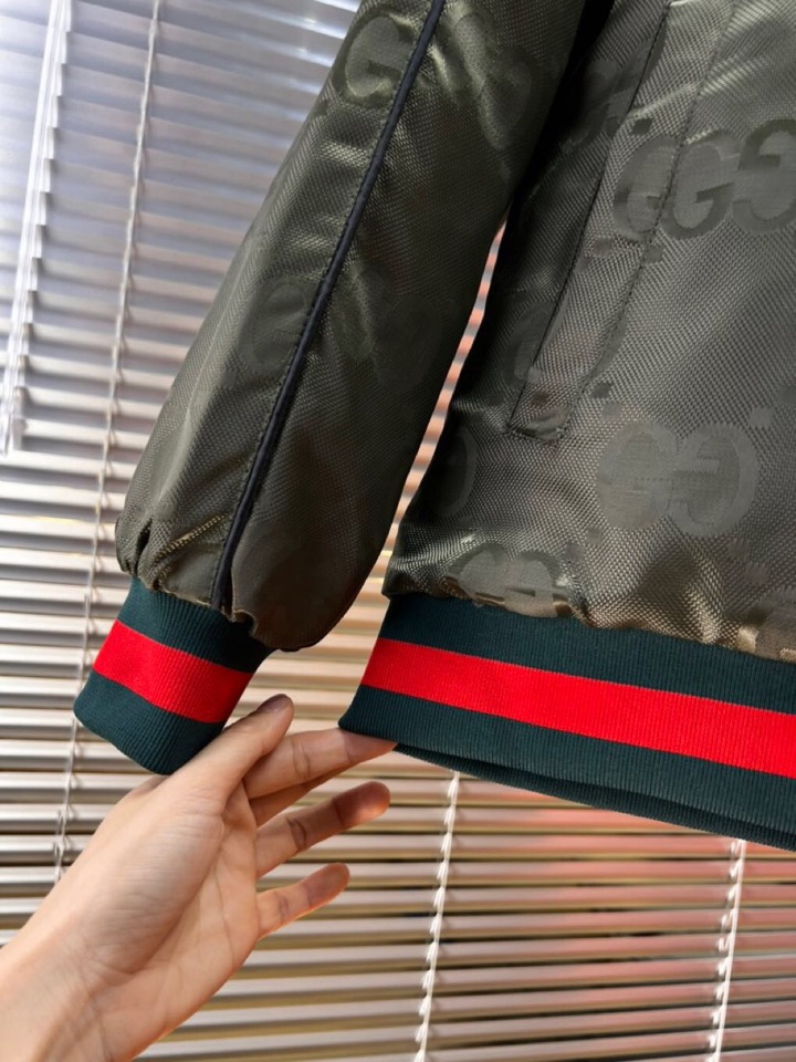Gucci 古奇 2025秋冬棉服夹克外套，定制原版logo五金，精致工艺面料，顶级元素融合打造，潮男时