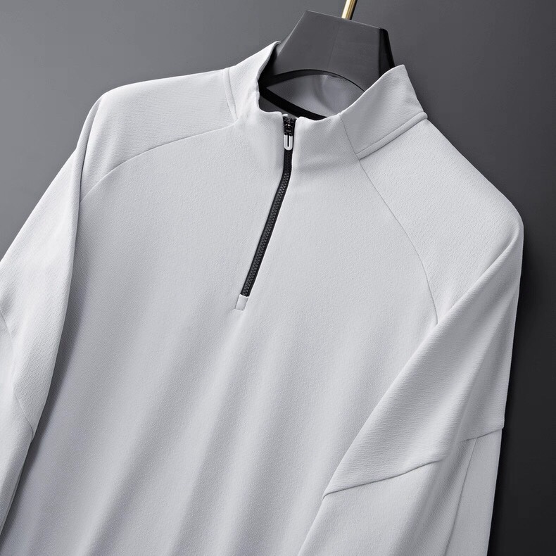 Descente迪桑特净版小立领长袖T恤，#TRAINING系列综训训练运动健身男士长袖衫。官网售价10