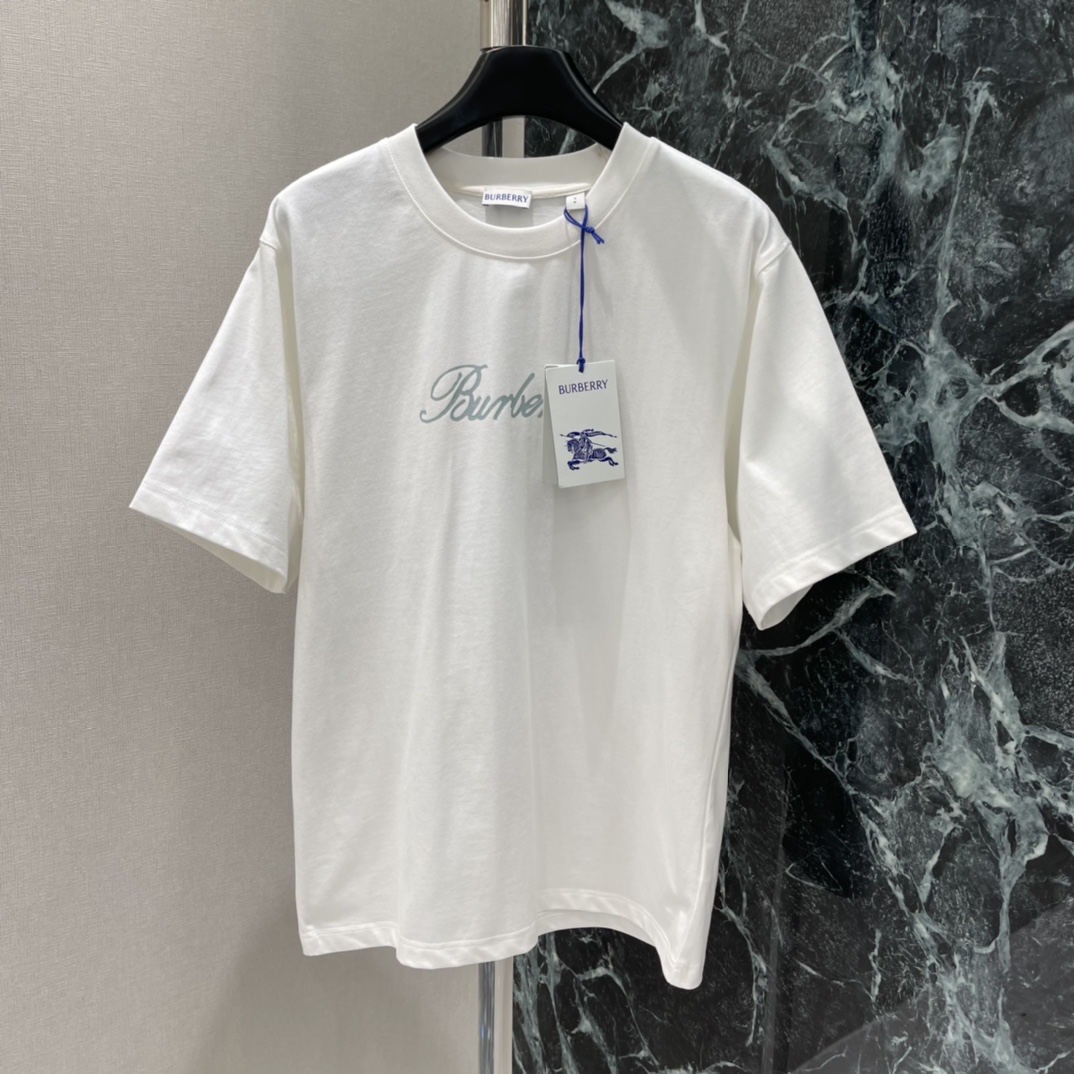 BBR 25秋冬新款 骑士印花白色T恤 胸前品牌字母印花➕背面骑士印花 街头感满满 个性十足 宽松版型 