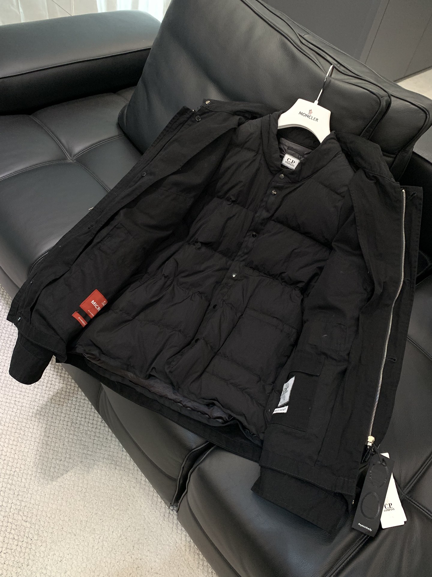 ，CP两件套可拆卸连帽夹克羽绒服内里 白鸭绒 尺码46-52 46衣长68胸围121肩宽48袖长6348