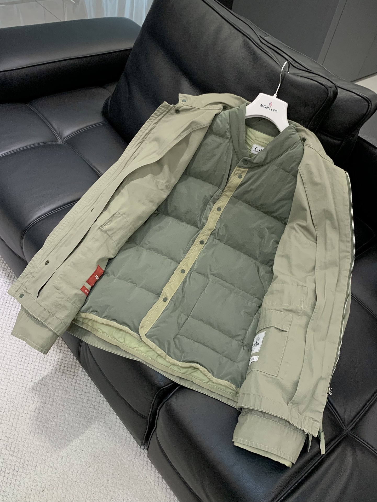 ，CP两件套可拆卸连帽夹克羽绒服内里 白鸭绒 尺码46-52 46衣长68胸围121肩宽48袖长6348