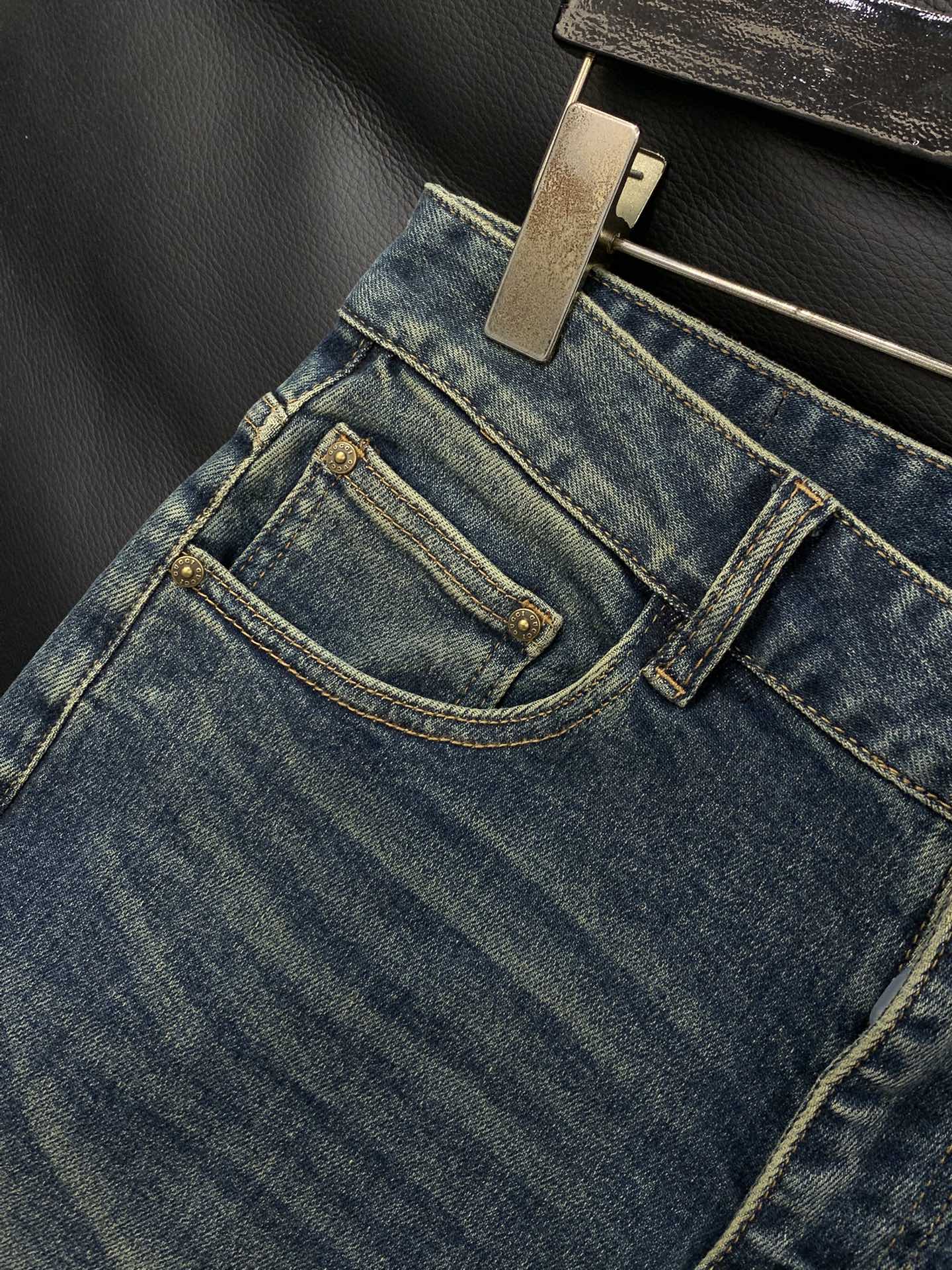 ，GUCCI 古驰，2025秋季最新品，专柜同步有售，原单狠货，水洗休闲牛仔裤，进口原版水洗弹力面料，舒