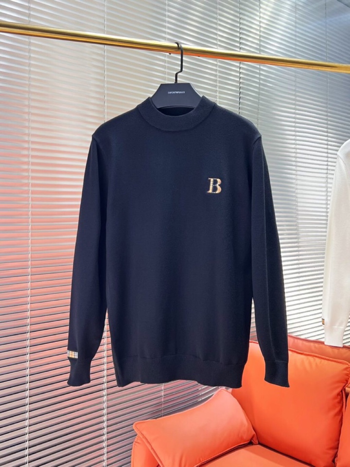 Burberry 巴宝莉2025秋冬新品圆领毛衣，本品演绎当代极简主义，采用69%羊毛、16%天丝与15