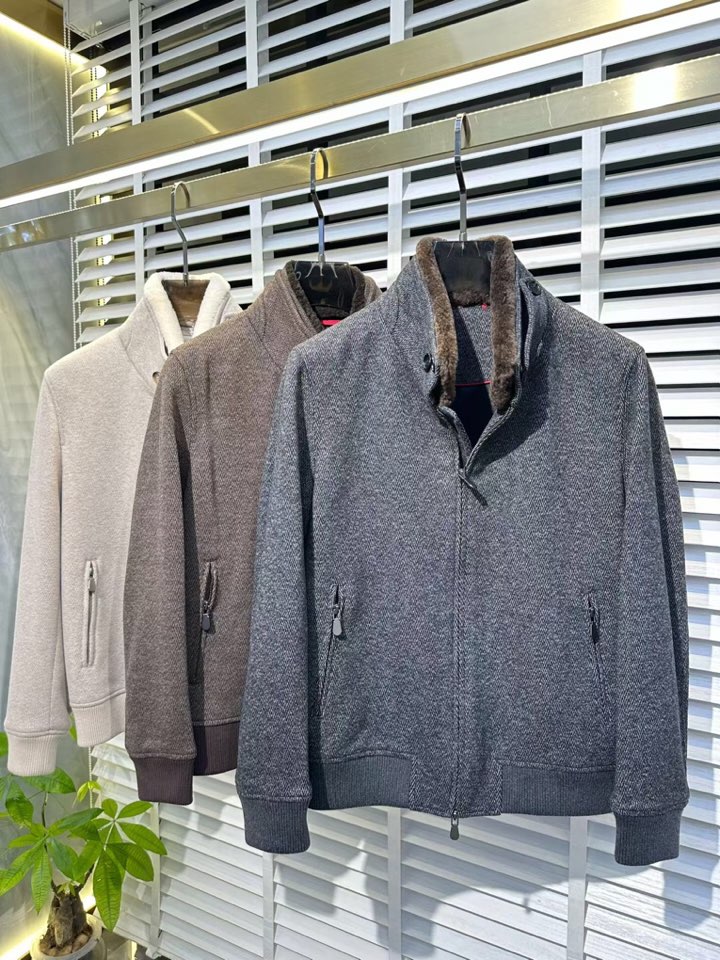 Brunello Cucinelli BC羊毛立领夹克外套➕百分百羊羔毛领 [色]可拆卸 ， 高奢内敛低