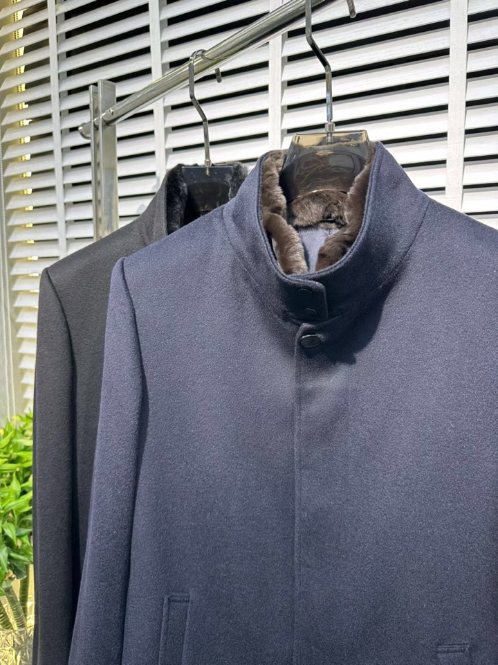 Armani 阿玛尼高品质[强]中长款羊绒羊毛外套大衣夹克，高奢内敛低调，轻松驾驭不挑人 裁剪精细完美，