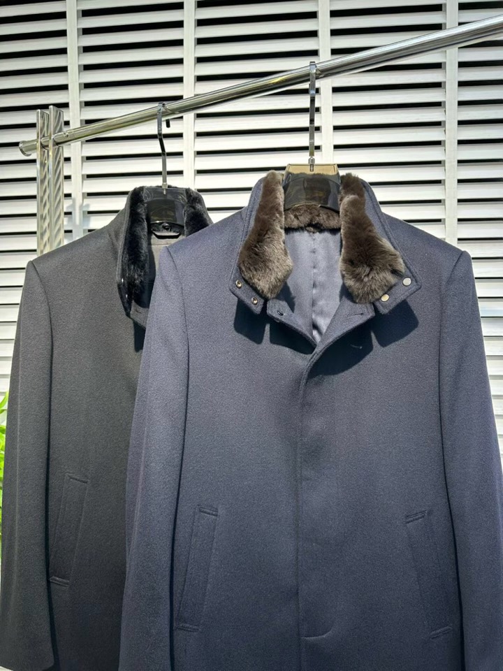 Armani 阿玛尼高品质[强]中长款羊绒羊毛外套大衣夹克，高奢内敛低调，轻松驾驭不挑人 裁剪精细完美，