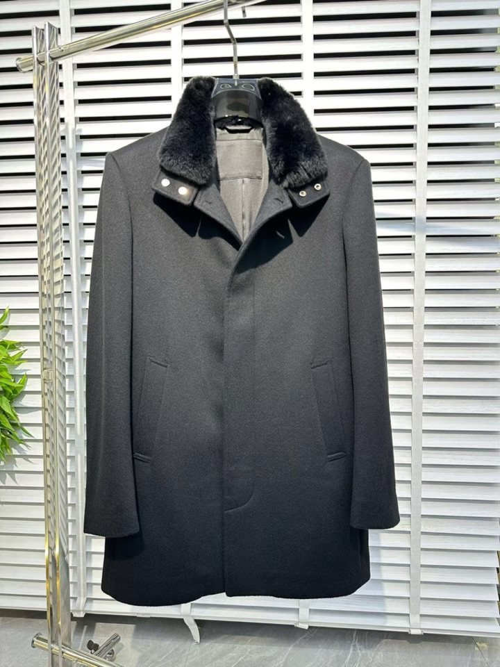 Armani 阿玛尼高品质[强]中长款羊绒羊毛外套大衣夹克，高奢内敛低调，轻松驾驭不挑人 裁剪精细完美，