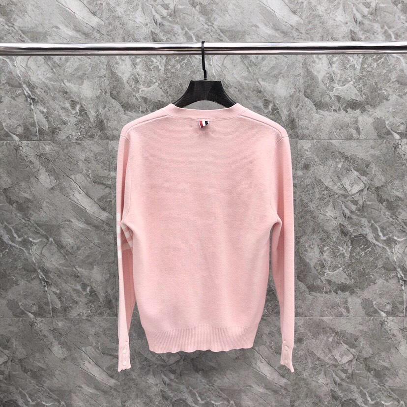 THOM BROWNE 汤姆布朗 TB马卡龙四杠棉纱开衫 男女同款情侣款开衫\n码数：1-4 颜色：浅蓝