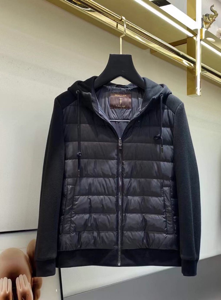 Loro Piana 诺悠翩雅lP🆕 秋冬新款爆款拼接针织袖连帽羽绒服；三色齐发；新时尚连帽羊毛针织料面