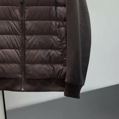 Loro Piana 诺悠翩雅lP🆕 秋冬新款爆款拼接针织袖连帽羽绒服；三色齐发；新时尚连帽羊毛针织料面