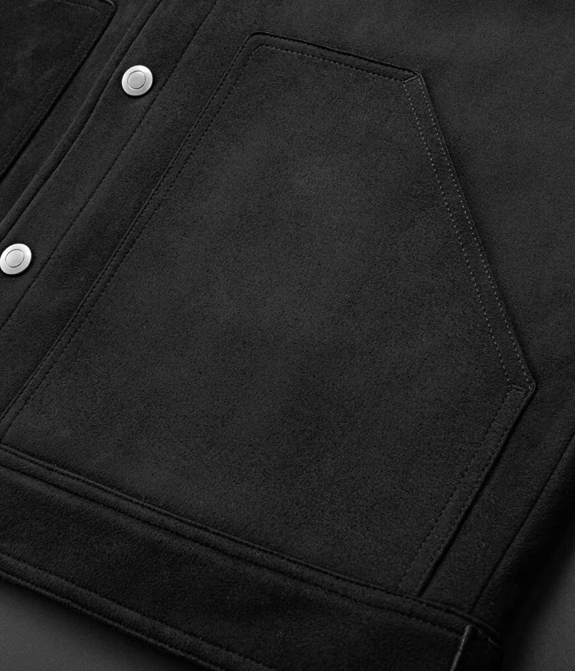 Armani 阿玛尼秋冬简约鹿皮绒翻领夹克风衣，贵族高级别要求订单 高标准定制 上身非常有型 ，经典百搭