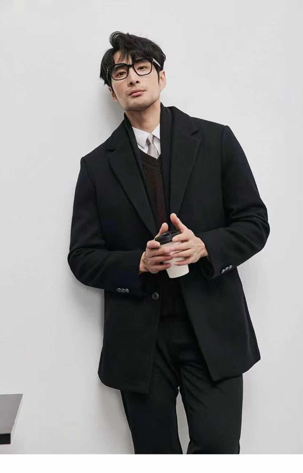 Ermenegildo Zegna 杰尼亚2025新款羊毛羽绒西装大衣，单品黑色，ZZ独家发售，可脱卸配