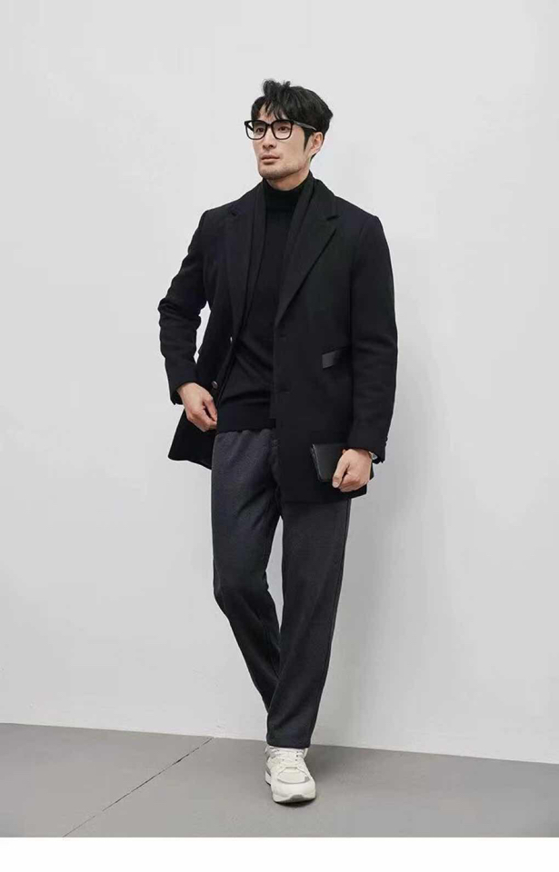 Ermenegildo Zegna 杰尼亚2025新款羊毛羽绒西装大衣，单品黑色，ZZ独家发售，可脱卸配