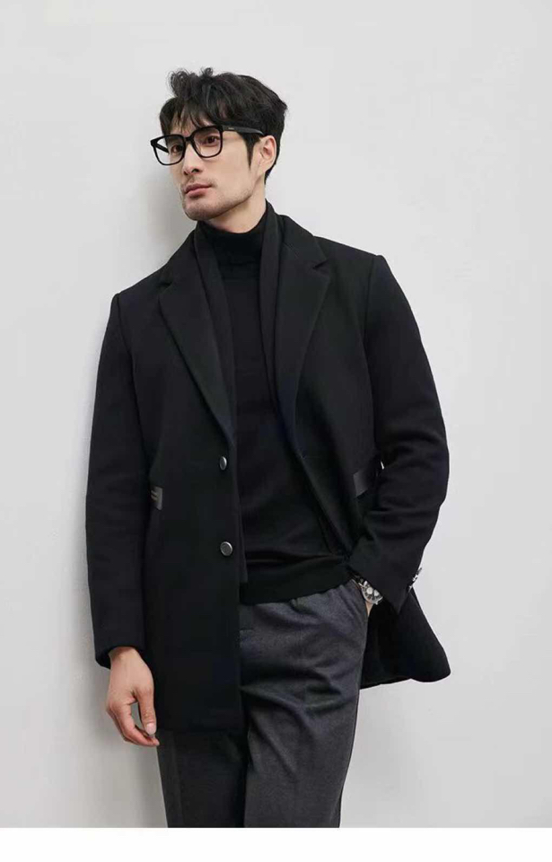 Ermenegildo Zegna 杰尼亚2025新款羊毛羽绒西装大衣，单品黑色，ZZ独家发售，可脱卸配