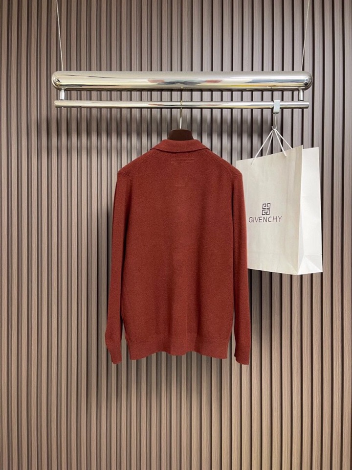 Ermenegildo Zegna 杰尼亚2025ss时装款男士长袖针织翻领毛衣Polo衫，非常明星级的