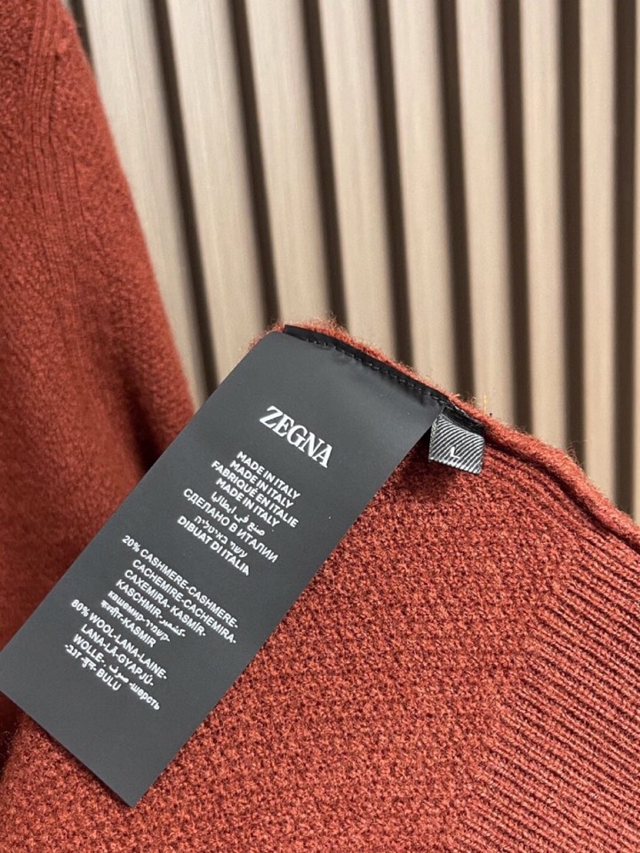 Ermenegildo Zegna 杰尼亚2025ss时装款男士长袖针织翻领毛衣Polo衫，非常明星级的