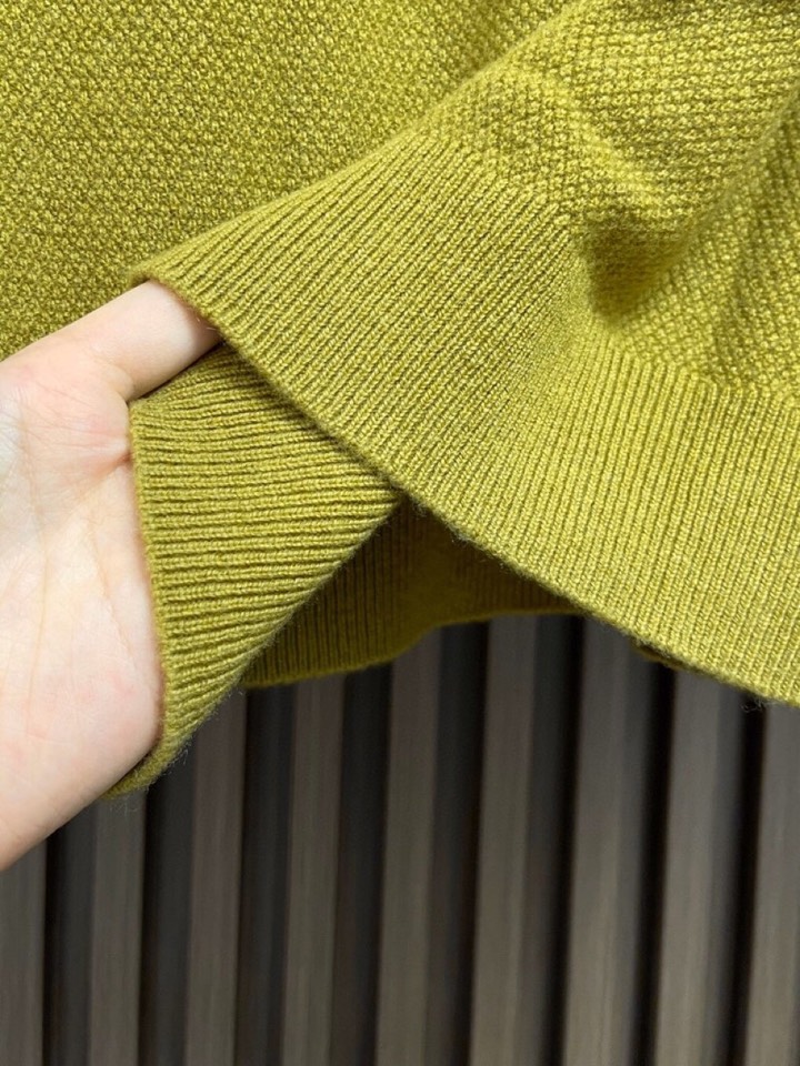 Ermenegildo Zegna 杰尼亚2025ss时装款男士长袖针织翻领毛衣Polo衫，非常明星级的