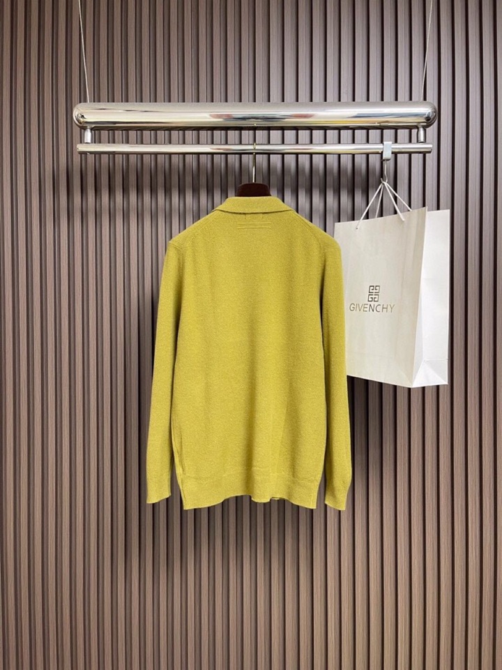 Ermenegildo Zegna 杰尼亚2025ss时装款男士长袖针织翻领毛衣Polo衫，非常明星级的