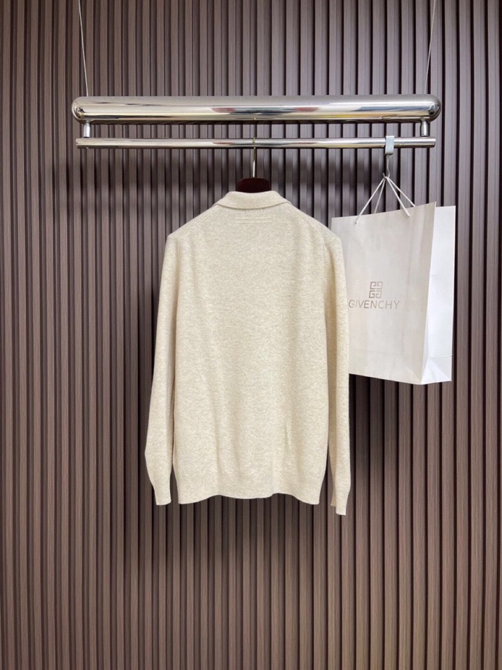 Ermenegildo Zegna 杰尼亚2025ss时装款男士长袖针织翻领毛衣Polo衫，非常明星级的