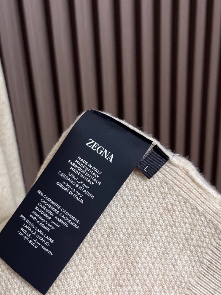 Ermenegildo Zegna 杰尼亚2025ss时装款男士长袖针织翻领毛衣Polo衫，非常明星级的