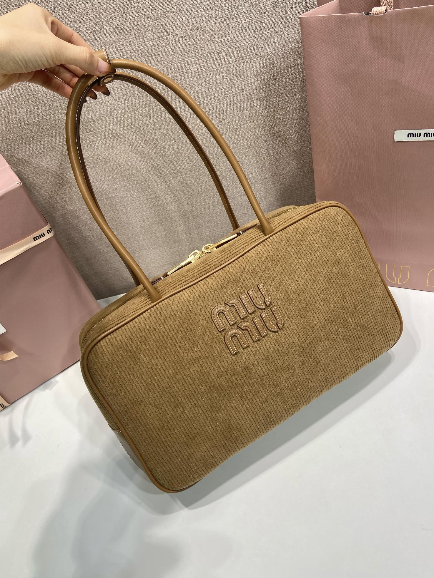 MiuMiu bag Large size 5BB117 corduroy — photo 2