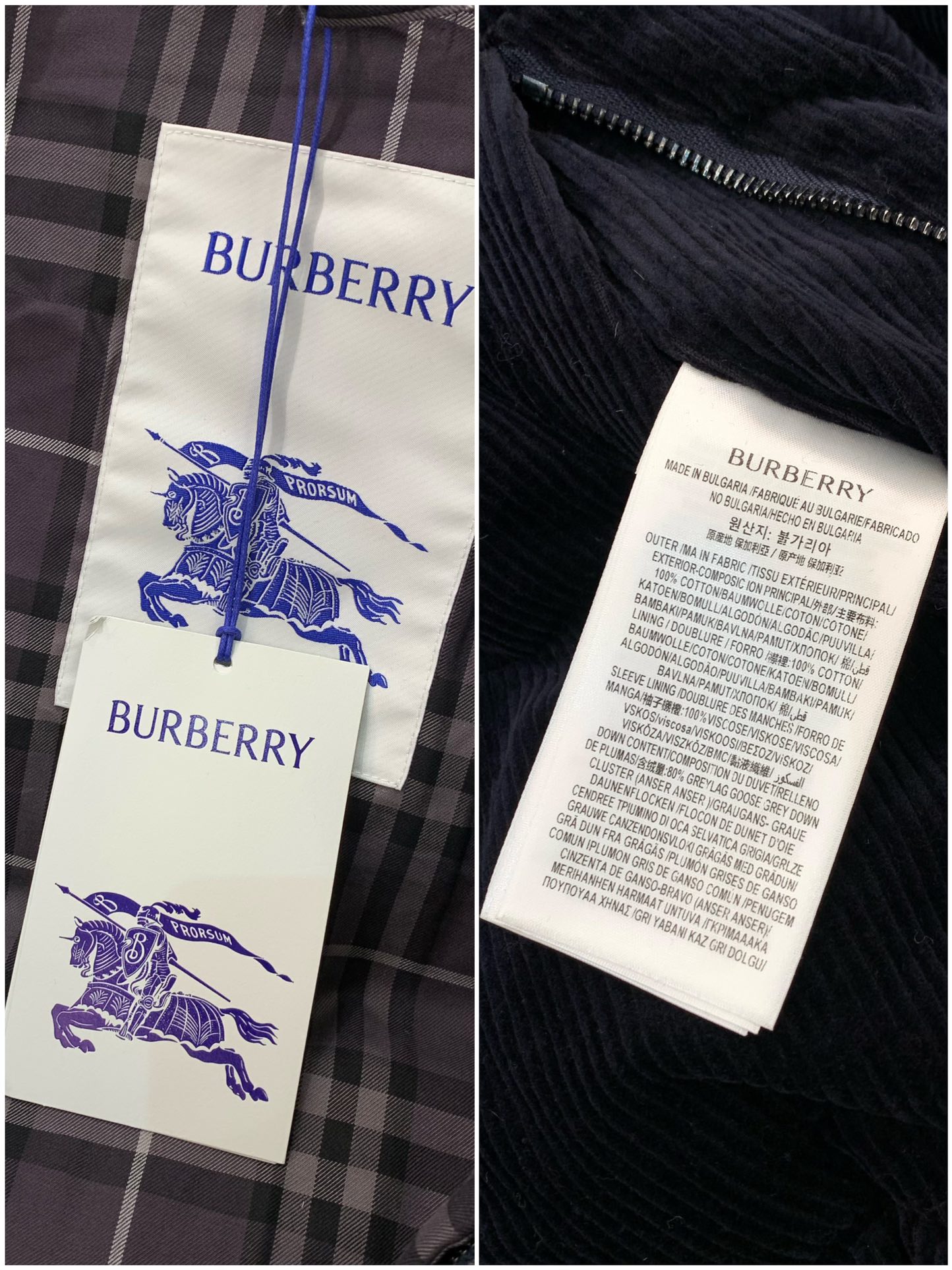 ，Burberry 巴宝莉，2025冬季最新品，专柜同步有售，原单狠货，时尚休闲羽绒服，进口原版面料，上