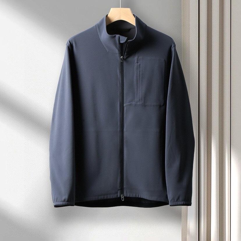 (Arcteryx）始祖鸟25年春季季男士休闲运动立领夹克外套定制面料，日本东丽轻量化提花四面弹。采用快