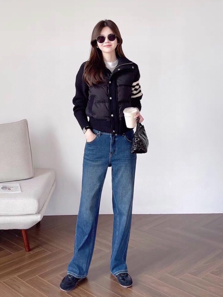 THOM BROWNE 汤姆布朗 TB🌺女款高版本，网红爆款折叠半高领女款羽绒服（含白鸭绒90%） \n