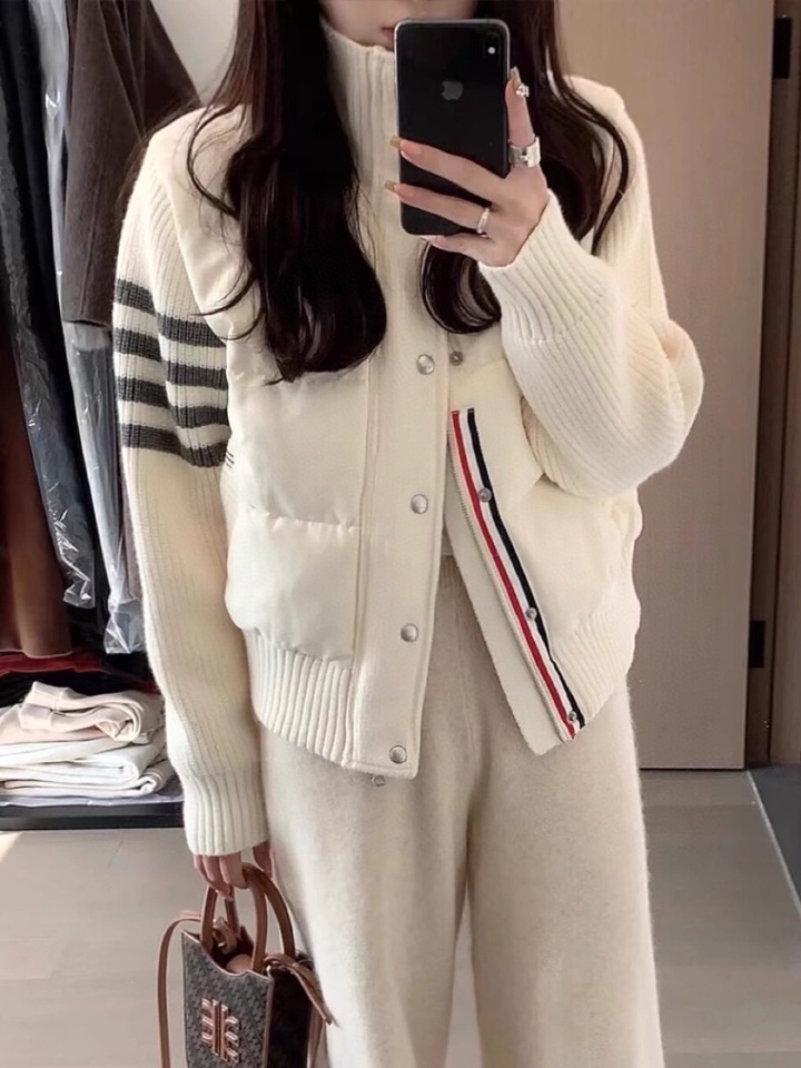 THOM BROWNE 汤姆布朗 TB🌺女款高版本，网红爆款折叠半高领女款羽绒服（含白鸭绒90%） \n