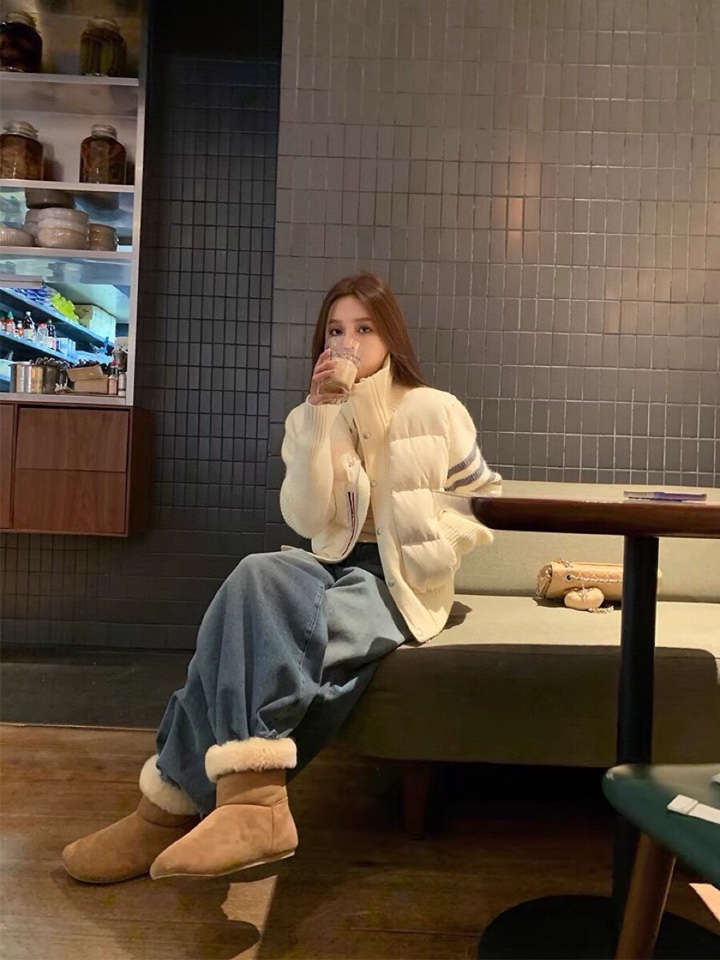 THOM BROWNE 汤姆布朗 TB🌺女款高版本，网红爆款折叠半高领女款羽绒服（含白鸭绒90%） \n