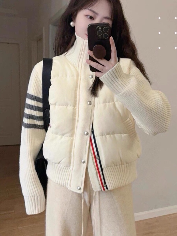 THOM BROWNE 汤姆布朗 TB🌺女款高版本，网红爆款折叠半高领女款羽绒服（含白鸭绒90%） \n